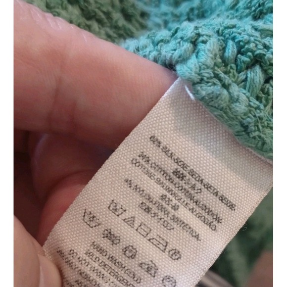 Free‎ People I'll Be Around Silk Blend Boho Cardigan Cozy Green Oversized Small - Picture 3 of 4